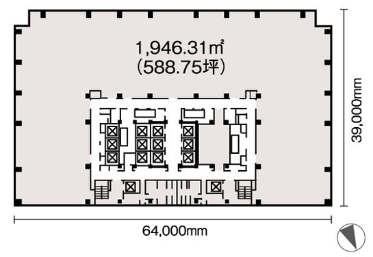 大崎ブライトタワー 11階1101 平面図