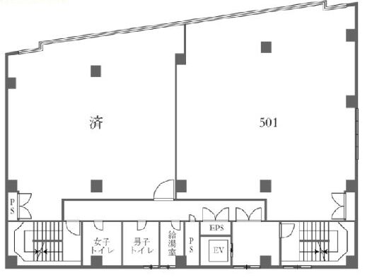 ECS第27ビル 5階501 平面図