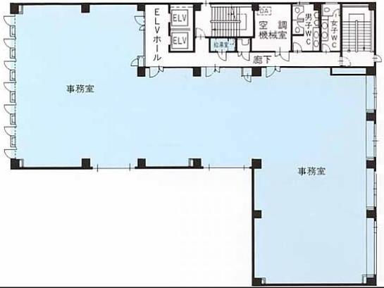 勝永六番町ビル 3階 平面図
