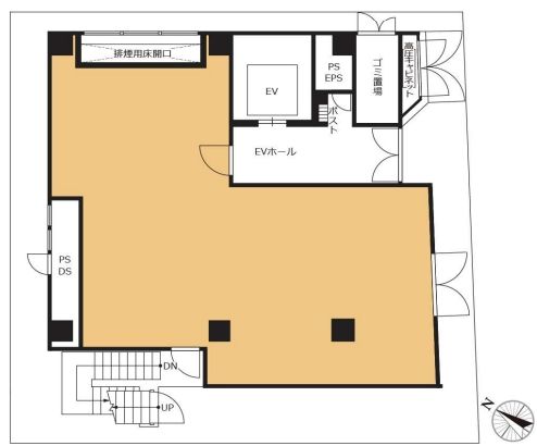 VORT銀座DDI（旧：コリエ銀座） 1階 平面図
