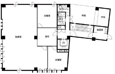 ビデオフォーカスビル 2階A 平面図