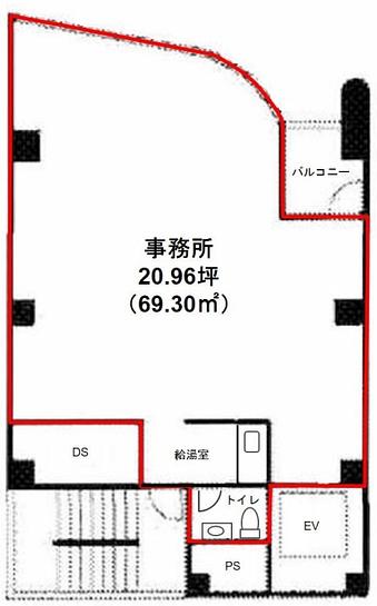 ワイ・エヌ銀座ビル 3階 平面図