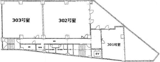 東プレビル 3階302 平面図