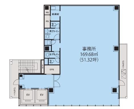 八重洲香川ビルディング 7階 平面図