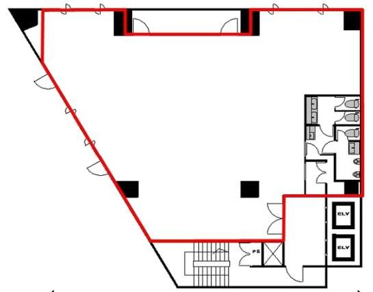 品川駅前港南ビル 8階 平面図