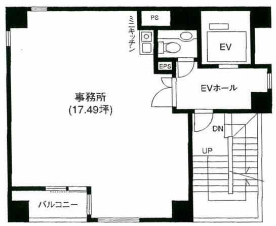 汐留プリプラビル 2階 平面図
