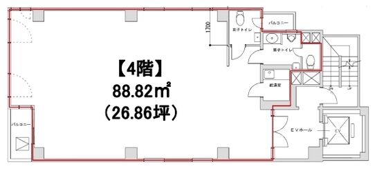 TKK新橋ビル(新橋4丁目24-11) 4階 平面図