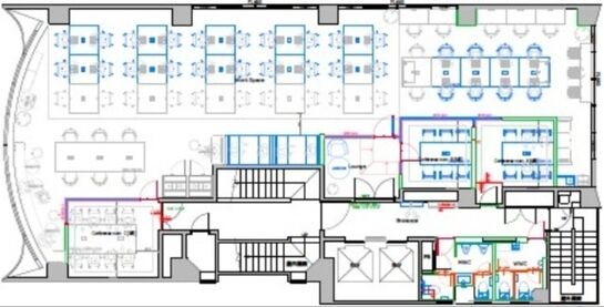 @WORK SHINJUKUGYOEN(旧:JESCO新宿御苑ビル) 2階 平面図