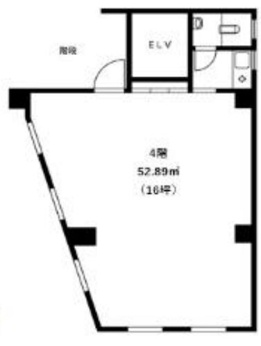 大島屋浅草橋ビル 4階 平面図