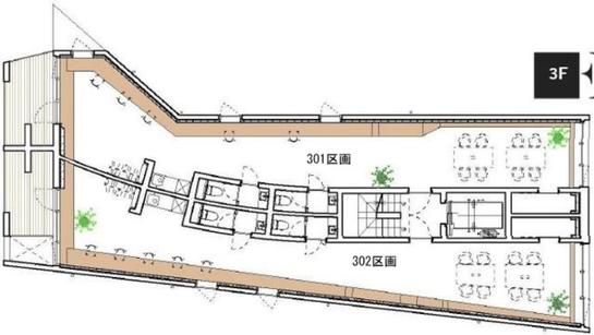ACN目黒Garden（旧：THE EDGE） 3階301 平面図