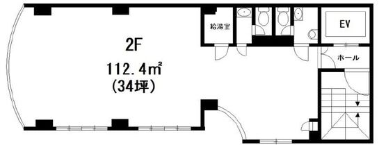 岩波ビル 2階 平面図