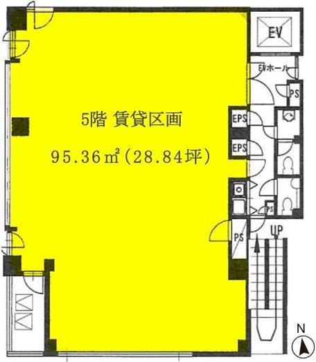新橋赤レンガ通りビル 5階 平面図