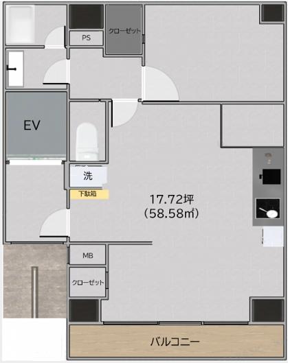 平ビル（TAIRA BILDING） 3階 平面図