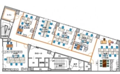 平岡ビル 305号室 平面図