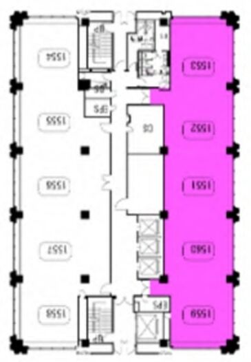 有楽町電気ビル 南館 15階 平面図