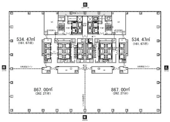 世界貿易センタービルディング 本館 14階※ 平面図