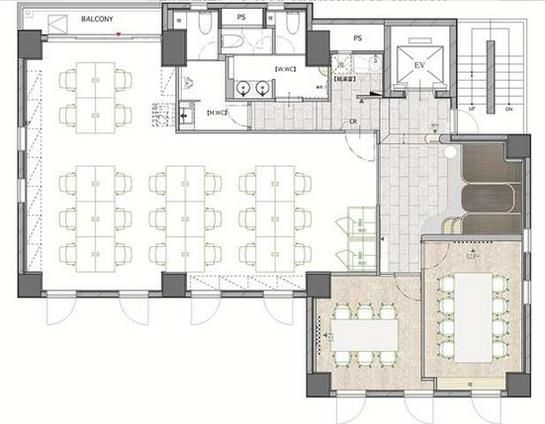 THE PORTAL Ningyocho（旧：MS日本橋ビル） 8階 平面図