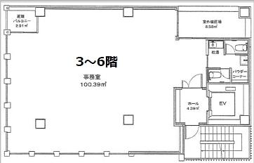 ULT目黒ビル 5階 平面図