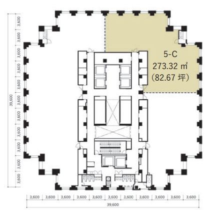 恵比寿プライムスクエアタワー 5階C 平面図