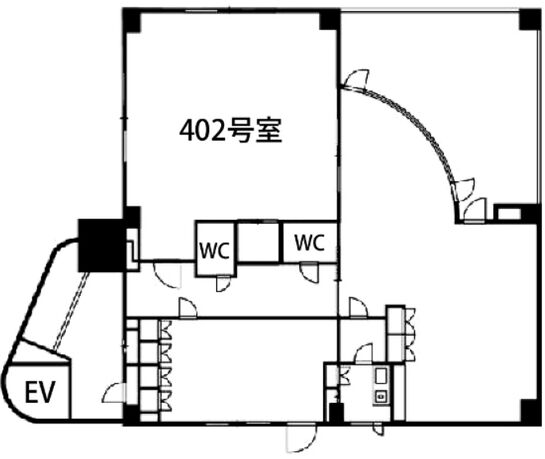スハラ六本木ビル 4階402 平面図