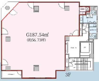 ザ・パークレックス新川 3階 平面図