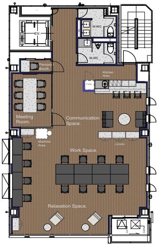 Sreed EBISU +C（スリード恵比寿プラスシー） 8階 平面図