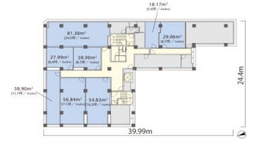 新橋アネックス 地下1階 平面図