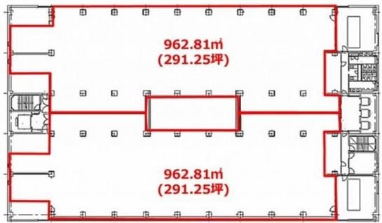 JMFビル東陽町02（旧：イーストスクエア東京・NOF東陽町ビル） 5階 平面図