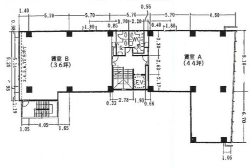 銀座松楠ビル（ぎんざしょうなんビル） 4階A 平面図