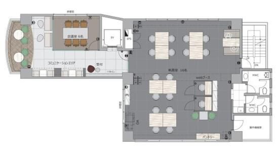 京橋中央ビル 2階 平面図