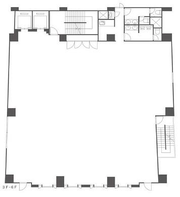 Totsu Biz Axis Akasaka（旧：キーストーン赤坂ビル） 6階 平面図