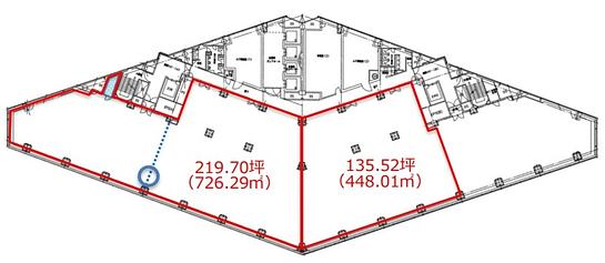 西新宿プライムスクエア 13階 平面図