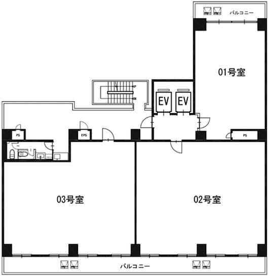 中川ビル（文京区） 4階403 平面図