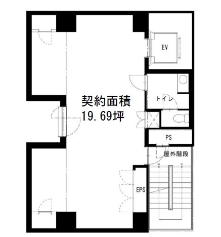 八丁堀鈴らん通りビル 9階 平面図