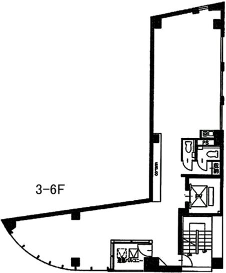 VORT渋谷道玄坂（旧：渋谷アックスヒルズ） 6階 平面図
