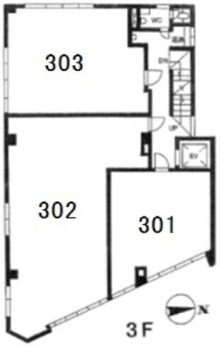 漢陽商事ビル 3階302 平面図