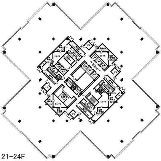 ゲートシティ大崎 E4階0406 平面図