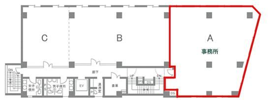 新宿加藤ビルディング 4階A 平面図