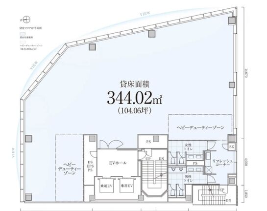 PMO新宿御苑前 5階 平面図