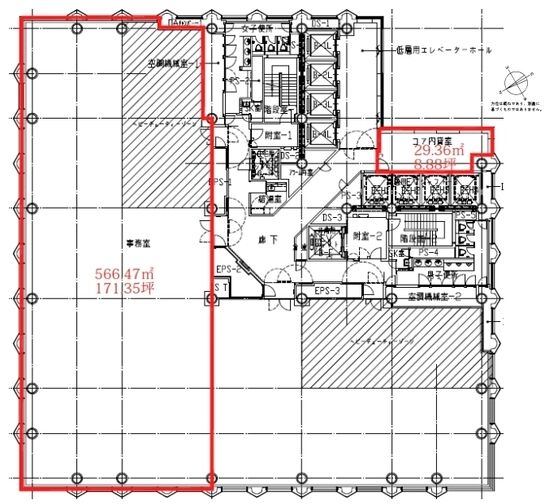 日土地西新宿ビル 13階 平面図
