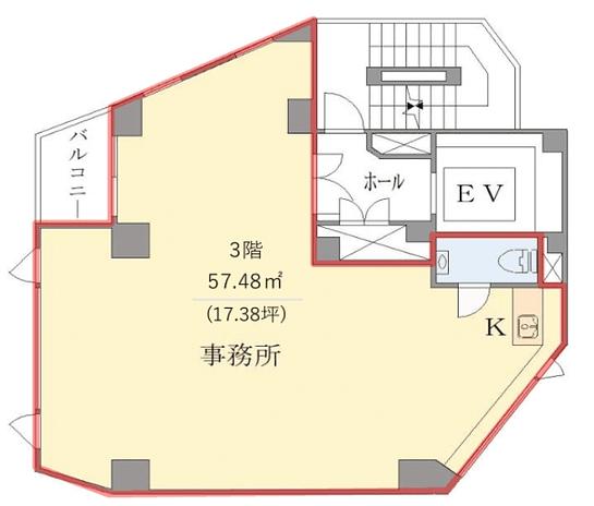 平清ビル 3階 平面図