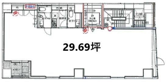 東京NSビル 4階 平面図