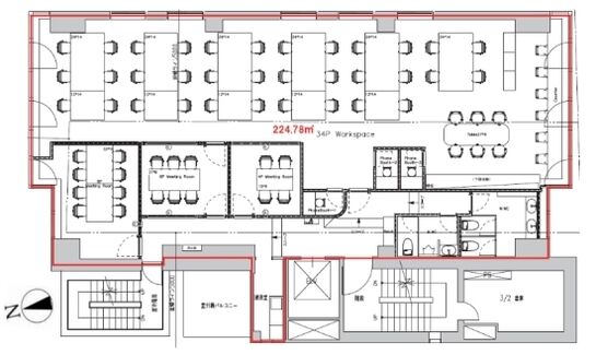 新宿御苑フロント 2階 平面図