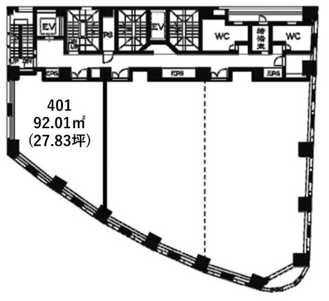 ルネパルティーレ汐留 4階401 平面図