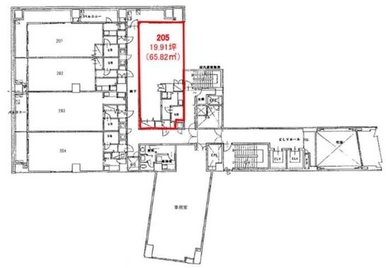 JL日本橋ビル 2階205 平面図