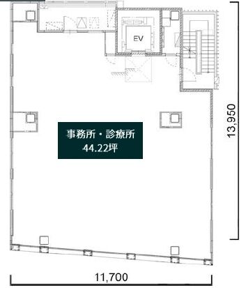 （仮称）四谷2丁目PJ 5階 平面図
