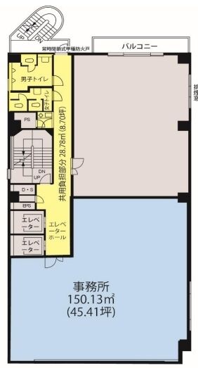 菊邑91ビル(キクムラ91ビル) 8階 平面図