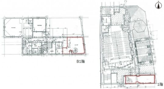 神田神保町ビル 地下1階～1階 平面図