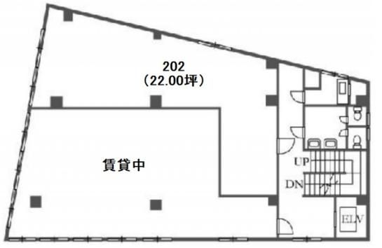 麻布台徳井ビル 2階202 平面図
