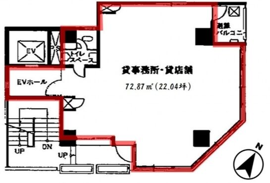 ラシーヌ神田ビル 2階 平面図